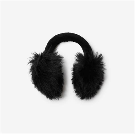 burberry warmuffs|black shearling ear muffs.